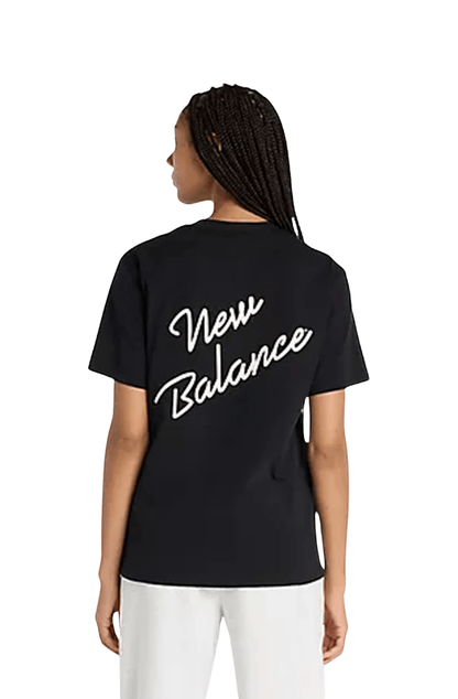 Camiseta New Balance Athletics Script Feminino Preto - NewSkull
