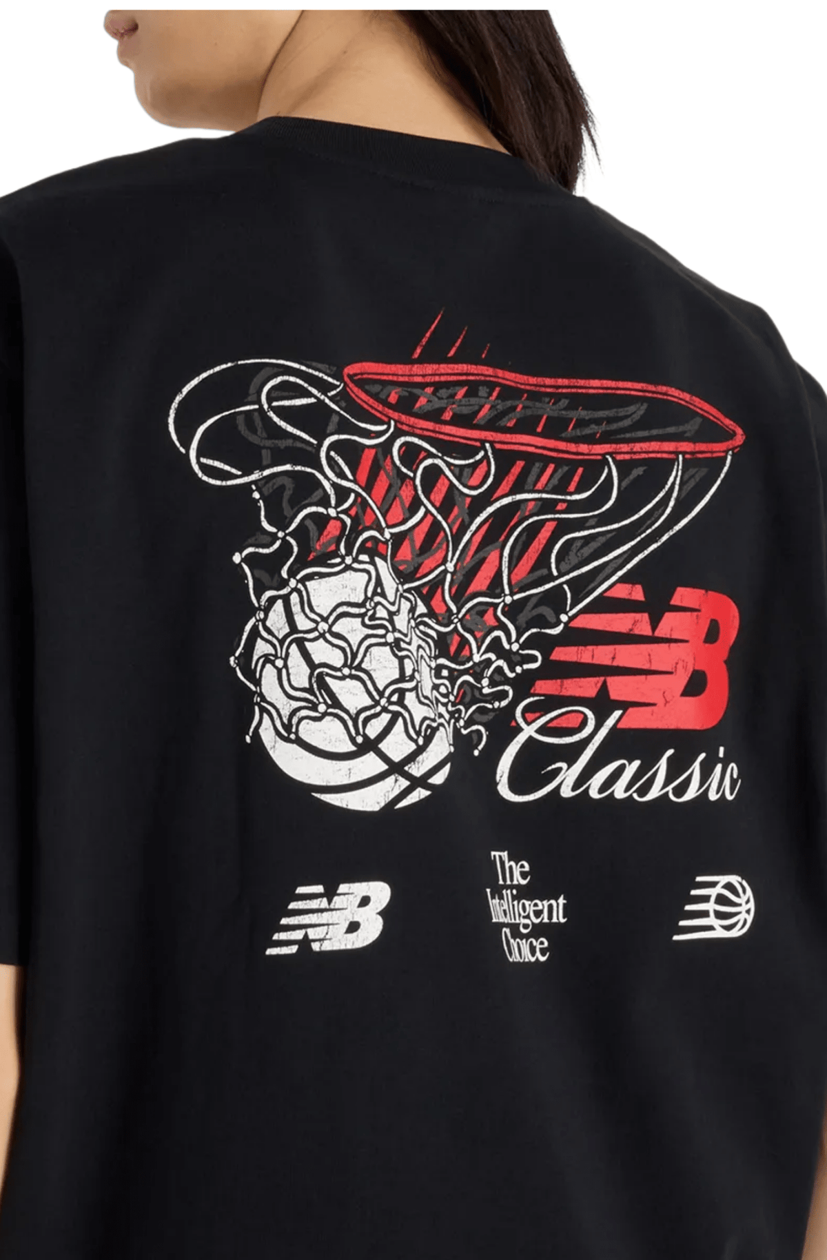 Camiseta New Balance Hoops Classic Masculino Preto - NewSkull