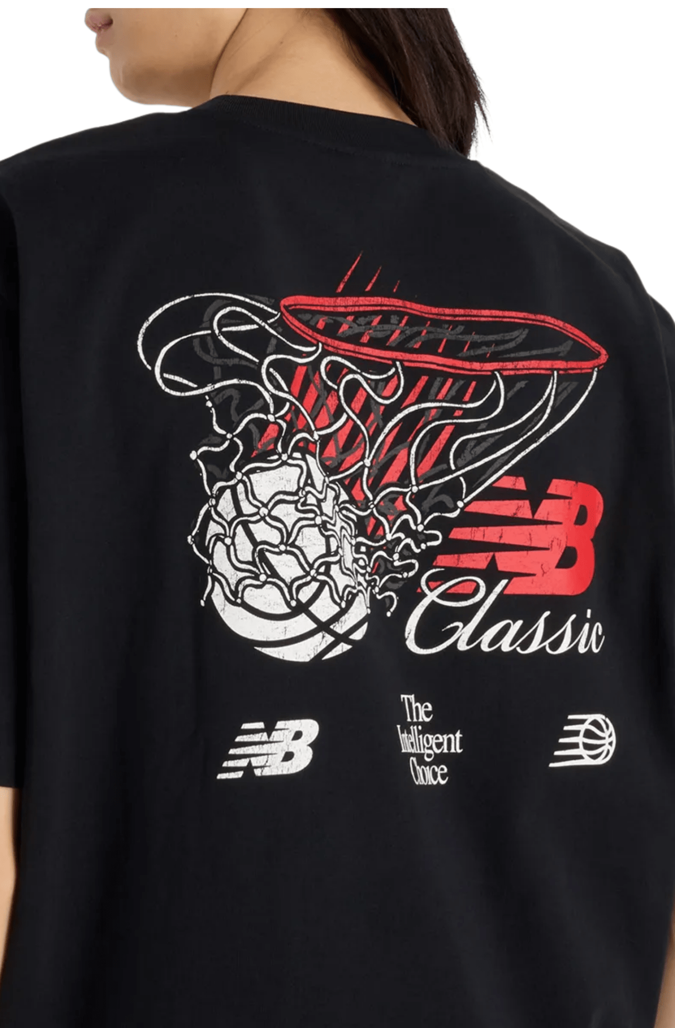 Camiseta New Balance Hoops Classic Masculino Preto - NewSkull