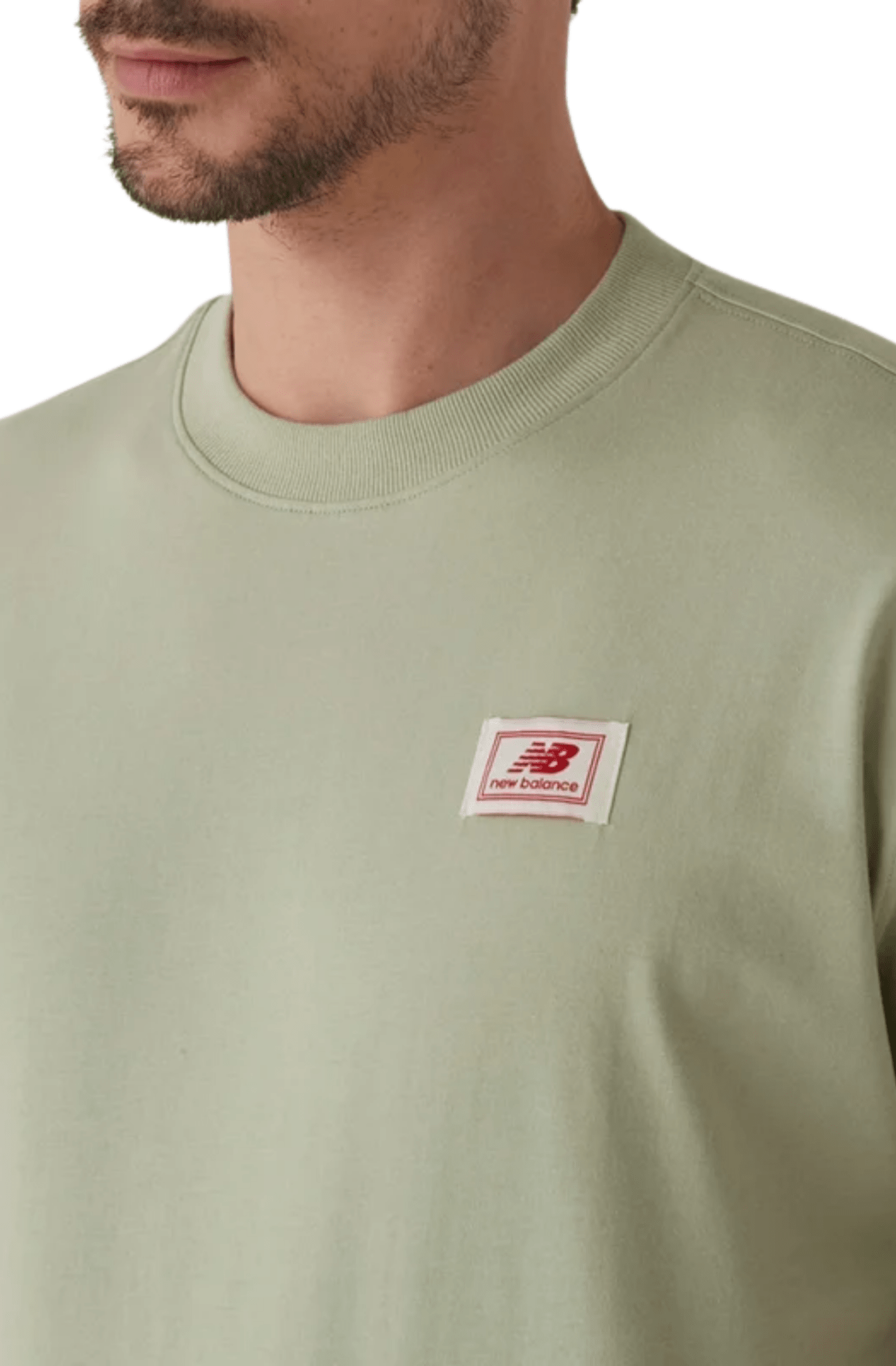 Camiseta New Balance Woven Label Verde - NewSkull