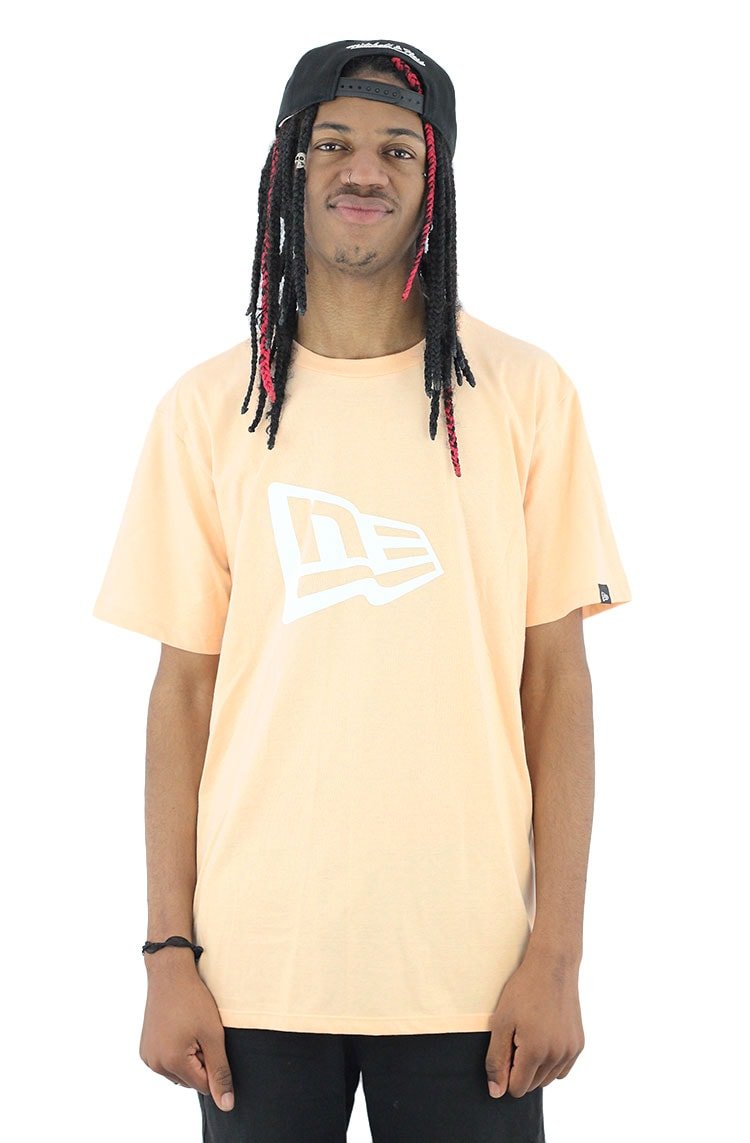 Camiseta New Era Essentials Flag Laranja - NewSkull
