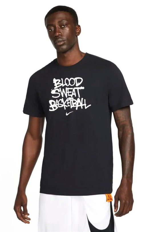 Camiseta Nike Dri - FIT "Blood, Sweat, Basketball Preto/Branco - NewSkull