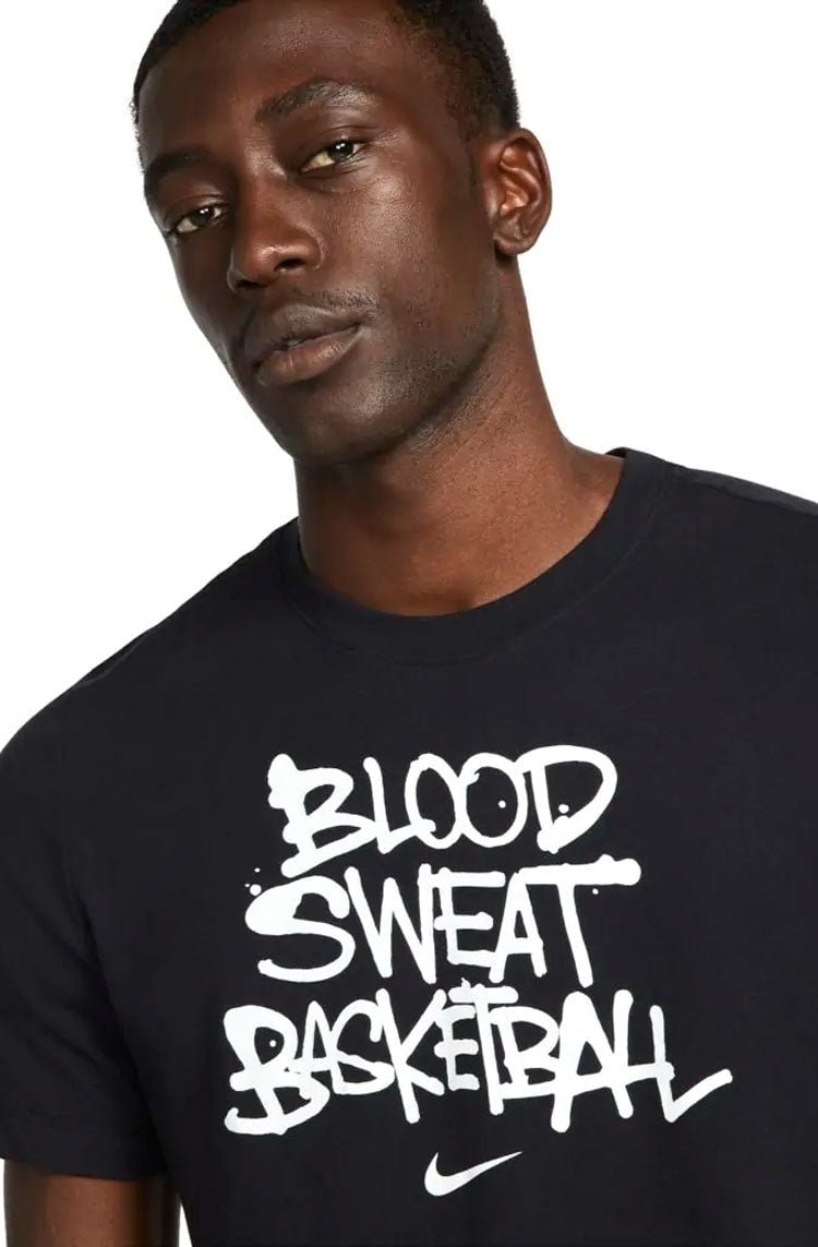 Camiseta Nike Dri - FIT "Blood, Sweat, Basketball Preto/Branco - NewSkull