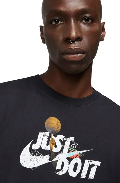Camiseta Nike Just Do It Basquete Preta/Branca - NewSkull