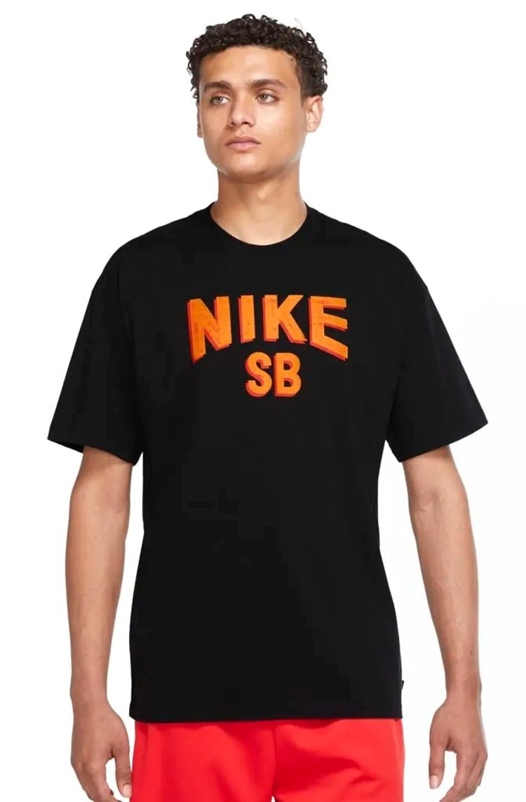 Camiseta Nike SB Preto/Laranja - NewSkull