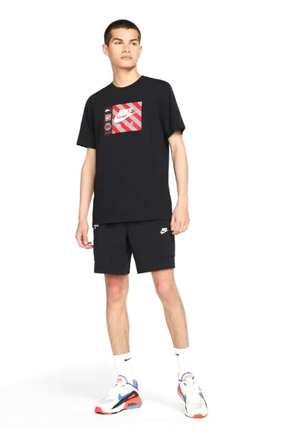 Camiseta Nike Sportswear Air Preta/Vermelha - NewSkull
