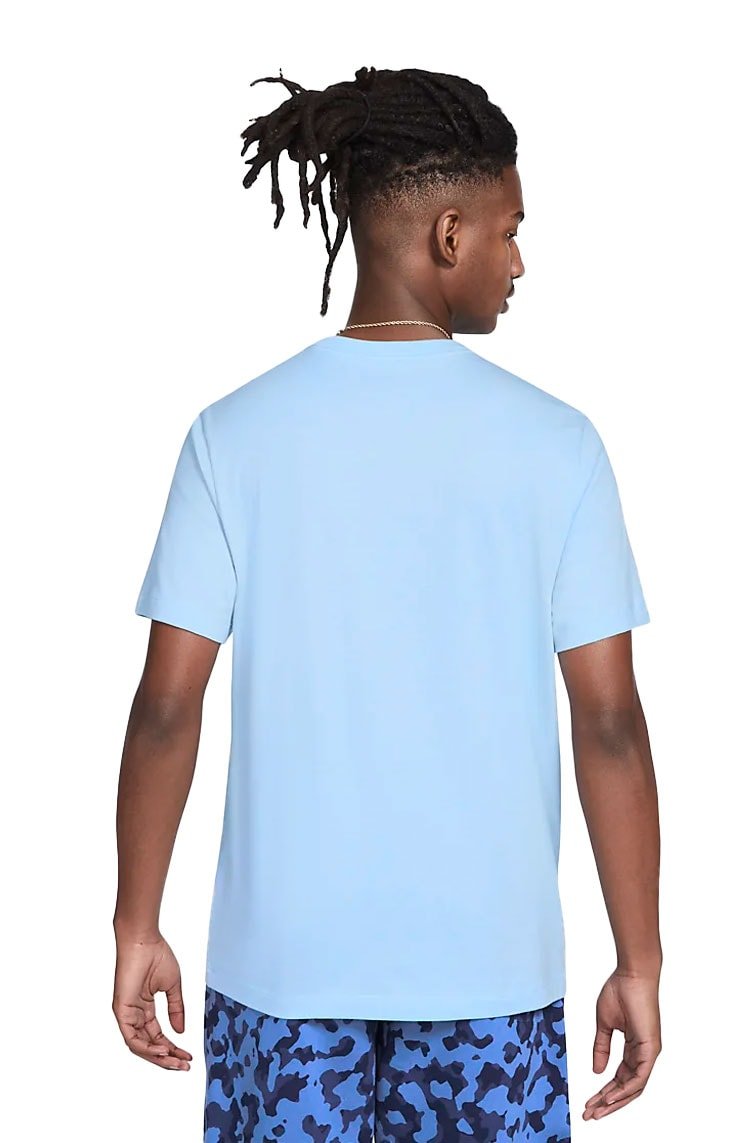 Camiseta Nike Sportswear Club Azul/Branca - NewSkull