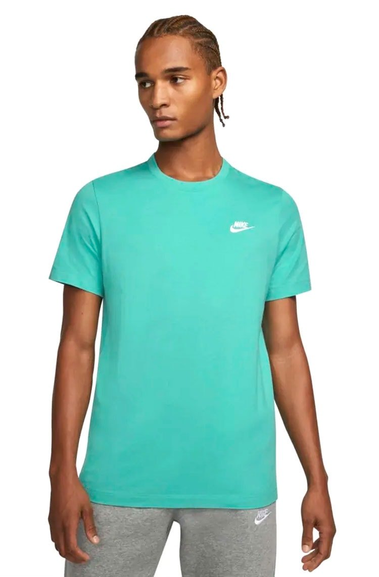 Camiseta Nike Sportswear Club Verde/Branco - NewSkull