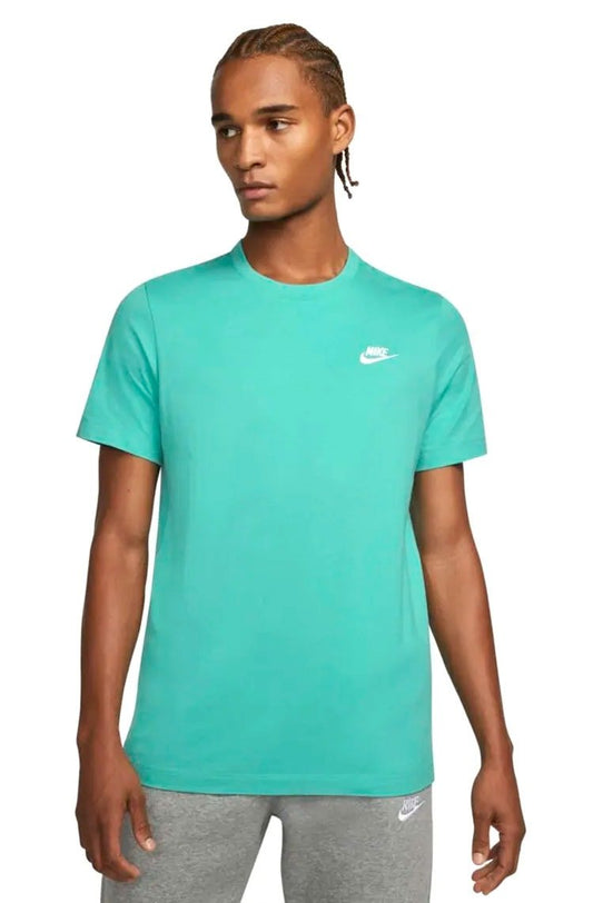 Camiseta Nike Sportswear Club Verde/Branco - NewSkull