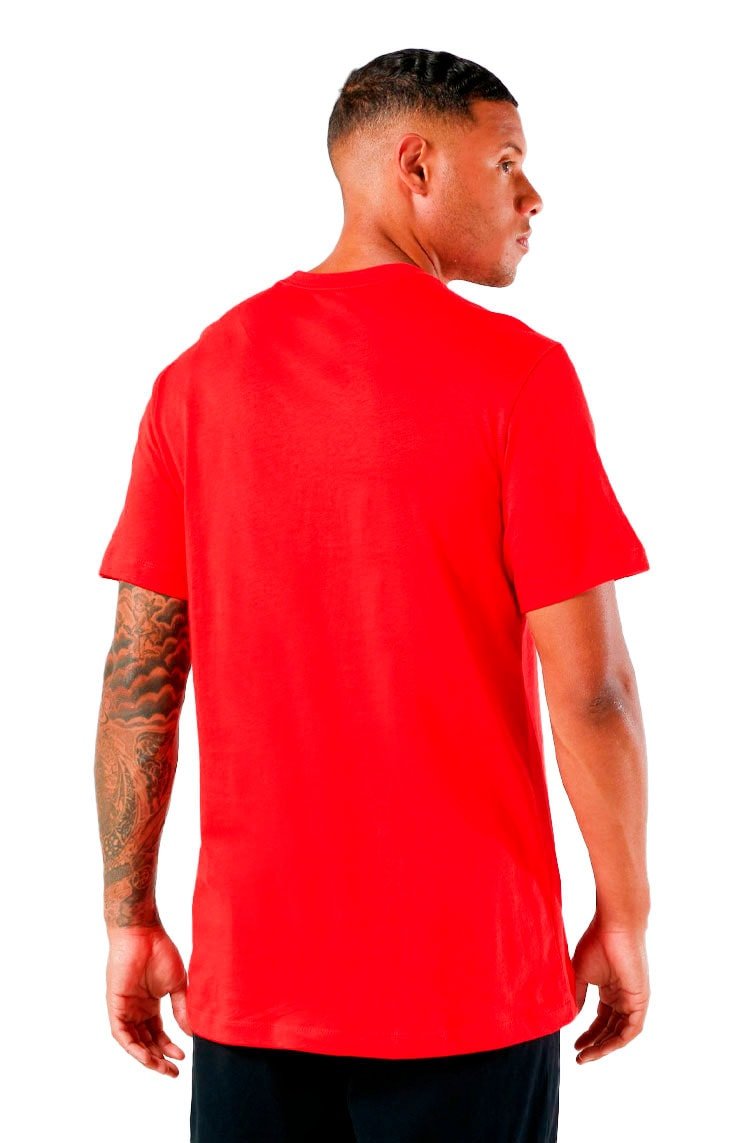 Camiseta Nike Sportswear Club Vermelho/Branco - NewSkull