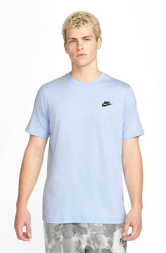 Camiseta Nike Sportswear Clube Azul/Preto - NewSkull