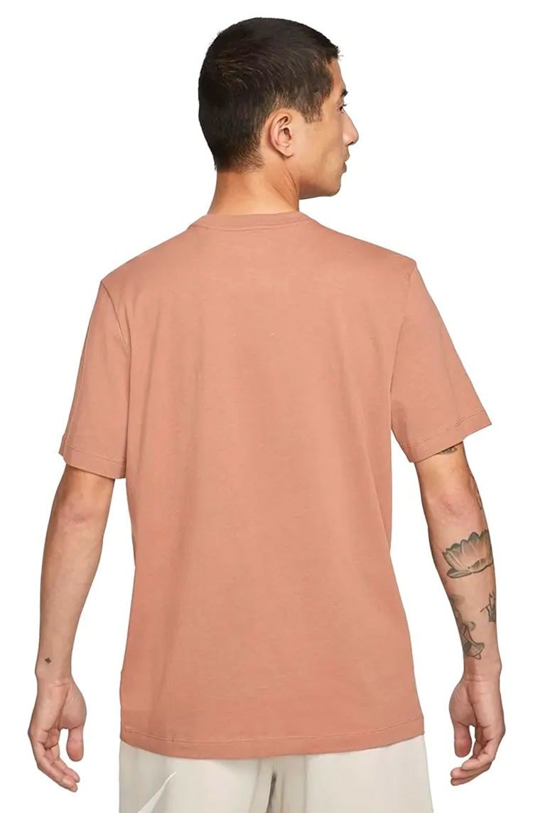 Camiseta Nike Sportswear Clube Marrom/Branco - NewSkull