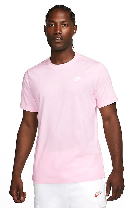 Camiseta Nike Sportswear Clube Rosa/Branco - NewSkull