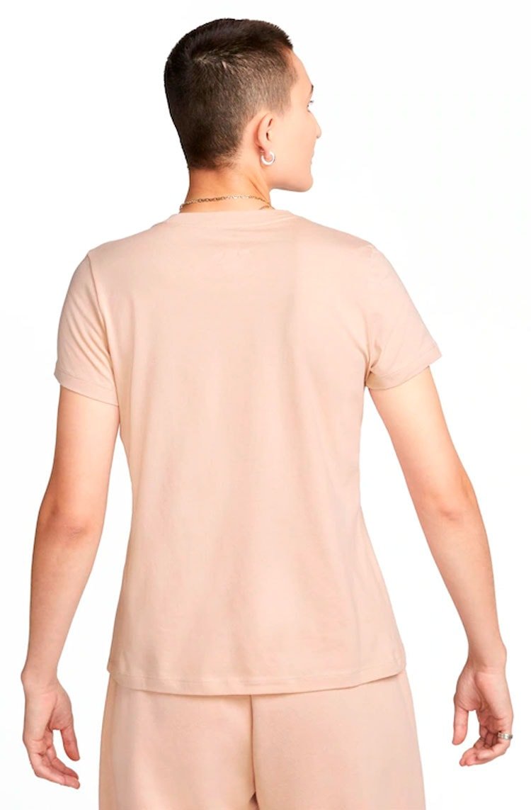 Camiseta Nike Sportswear Essential Icon Futura Feminina Rosa/Branco - NewSkull