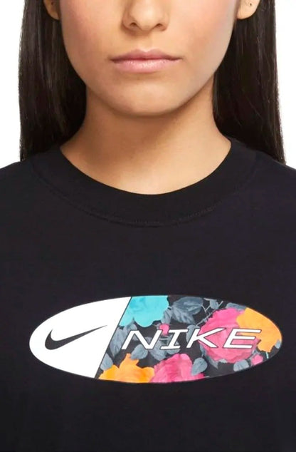 Camiseta Nike Sportswear Icon Clash Feminina Preto/Estampado - NewSkull