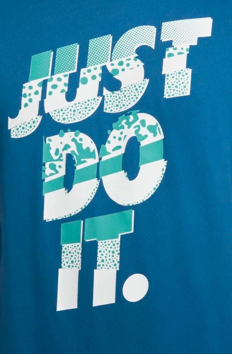 Camiseta Nike Sportswear "Just do It" Azul /Branco - NewSkull