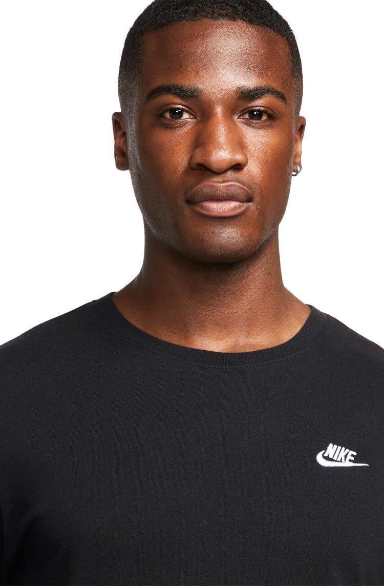 Camiseta Nike Sportswear Manga Longa Masculina Preto/Branco - NewSkull