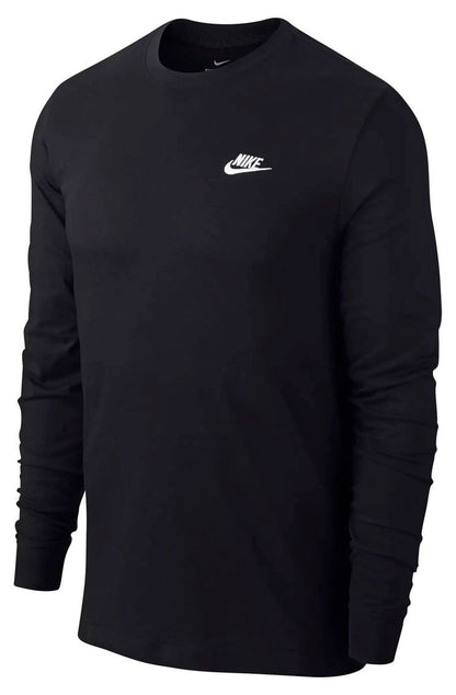 Camiseta Nike Sportswear Manga Longa Masculina Preto/Branco - NewSkull