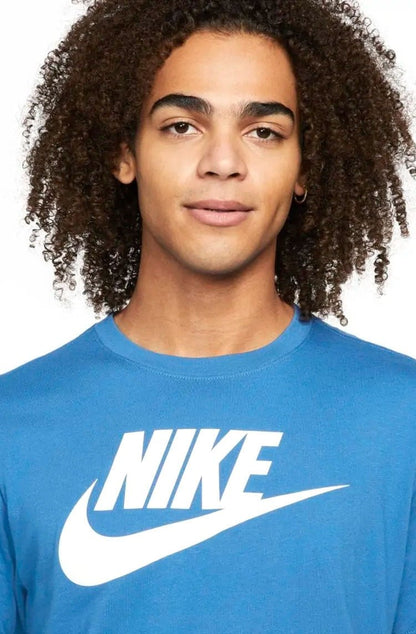 Camiseta Nike Sportswear Masculina Azul/Branco - NewSkull