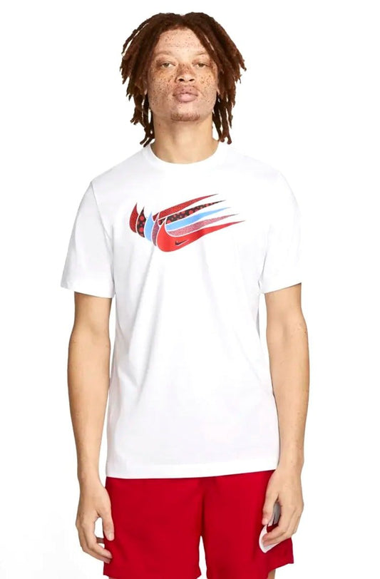 Camiseta Nike Sportswear Swoosh Branco/Vermelho - NewSkull