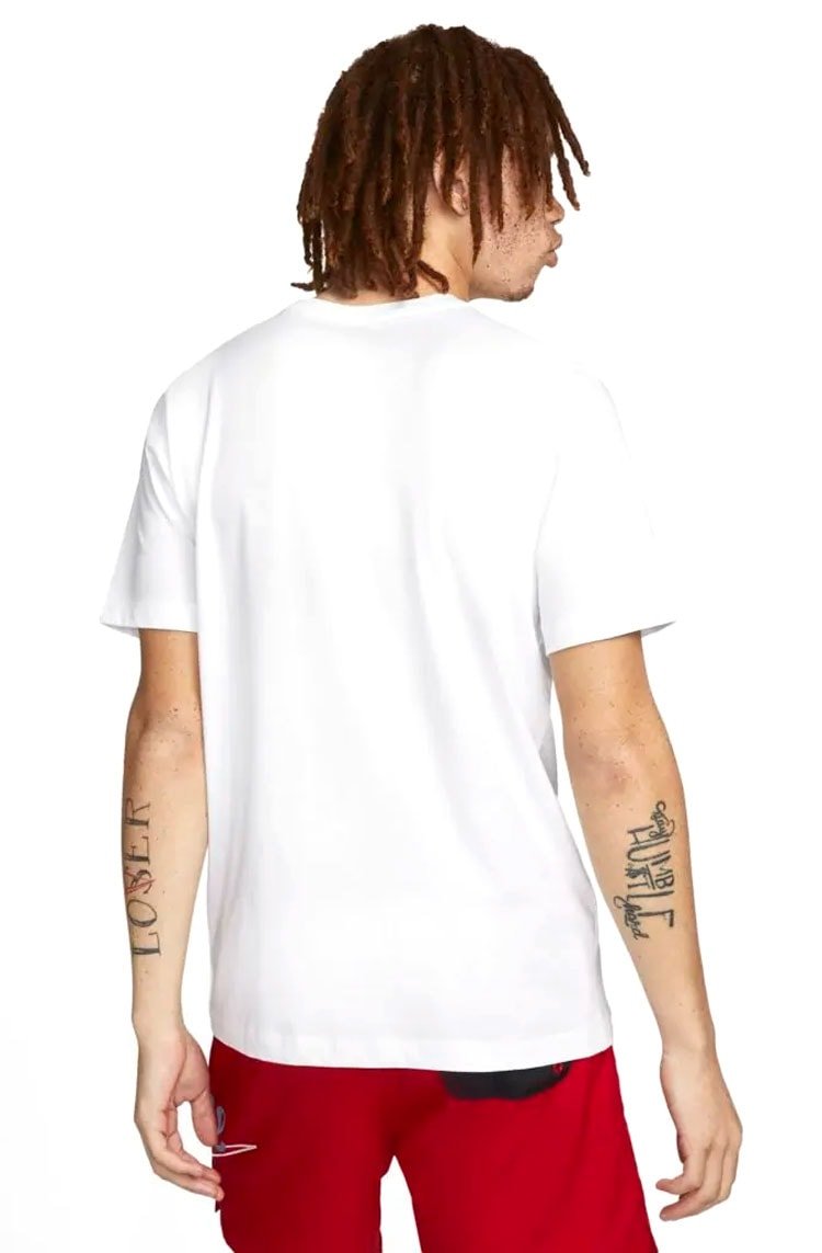 Camiseta Nike Sportswear Swoosh Branco/Vermelho - NewSkull