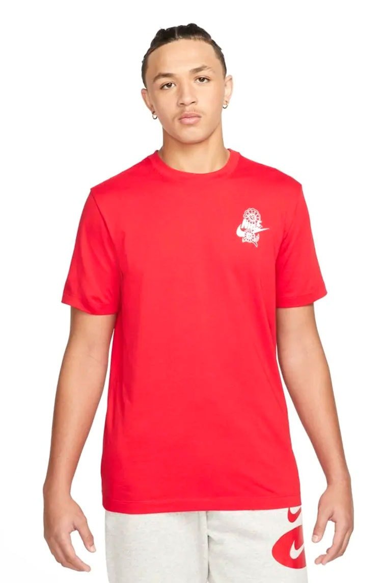 Camiseta Nike Sportswear Vermelho/Branco - NewSkull
