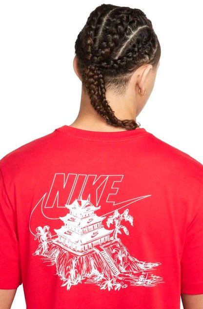 Camiseta Nike Sportswear Vermelho/Branco - NewSkull