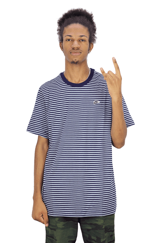 CAMISETA NIKE TEE INI LISTRADA MASCULINA AZUL - NewSkull