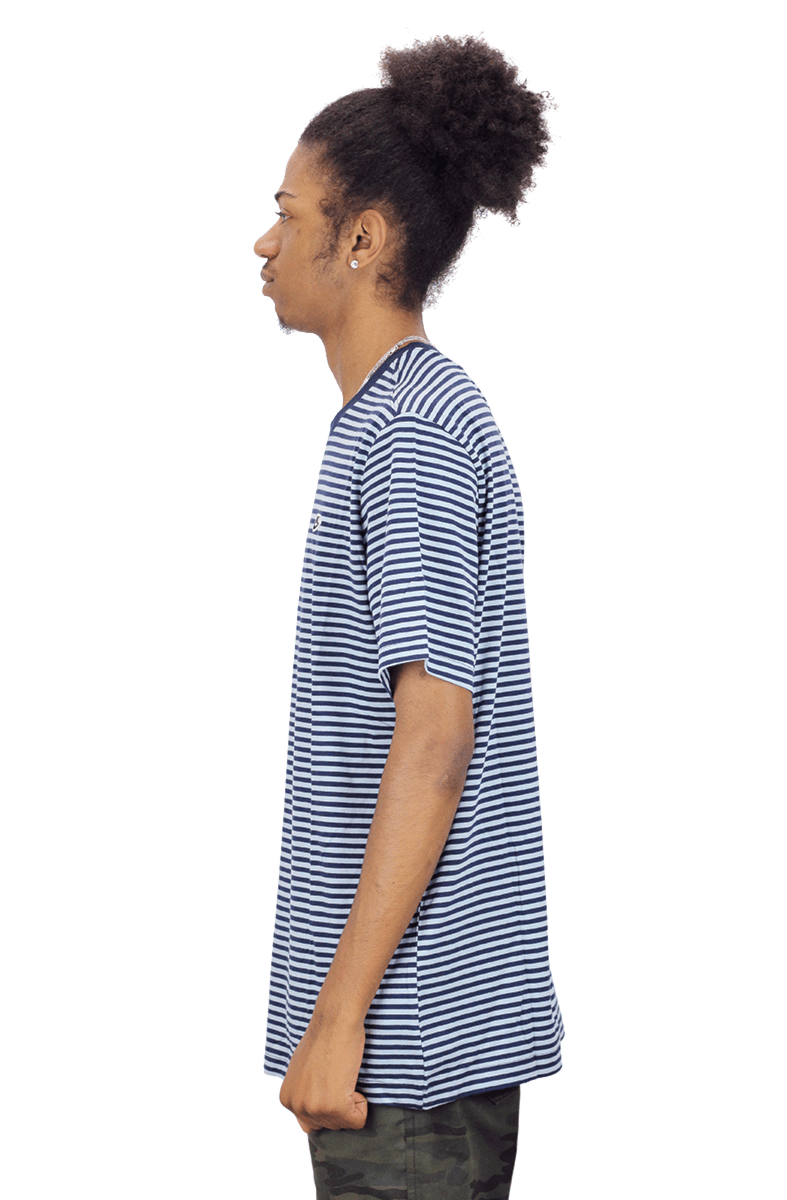 CAMISETA NIKE TEE INI LISTRADA MASCULINA AZUL - NewSkull