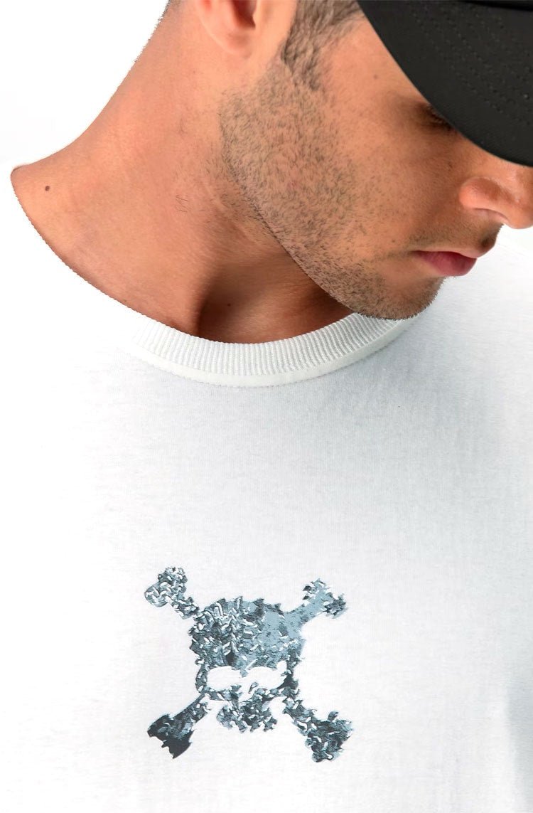 Camiseta Oakley Masculino Back To Skull Branco - NewSkull