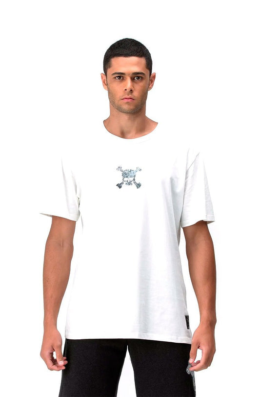 Camiseta Oakley Masculino Back To Skull Branco - NewSkull