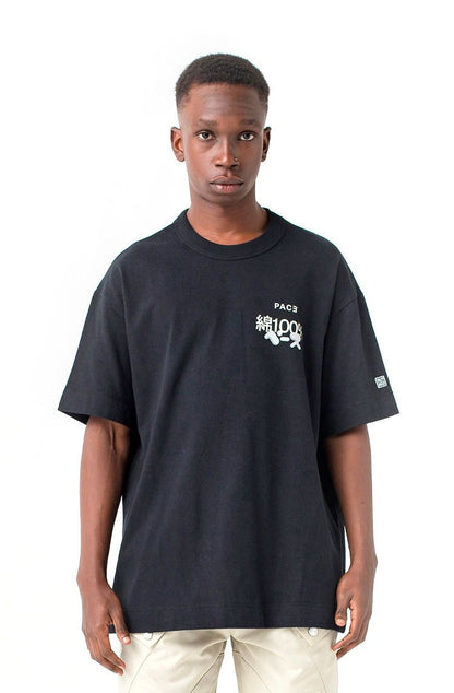 Camiseta PACE 100% Cotton Regular Preto - NewSkull