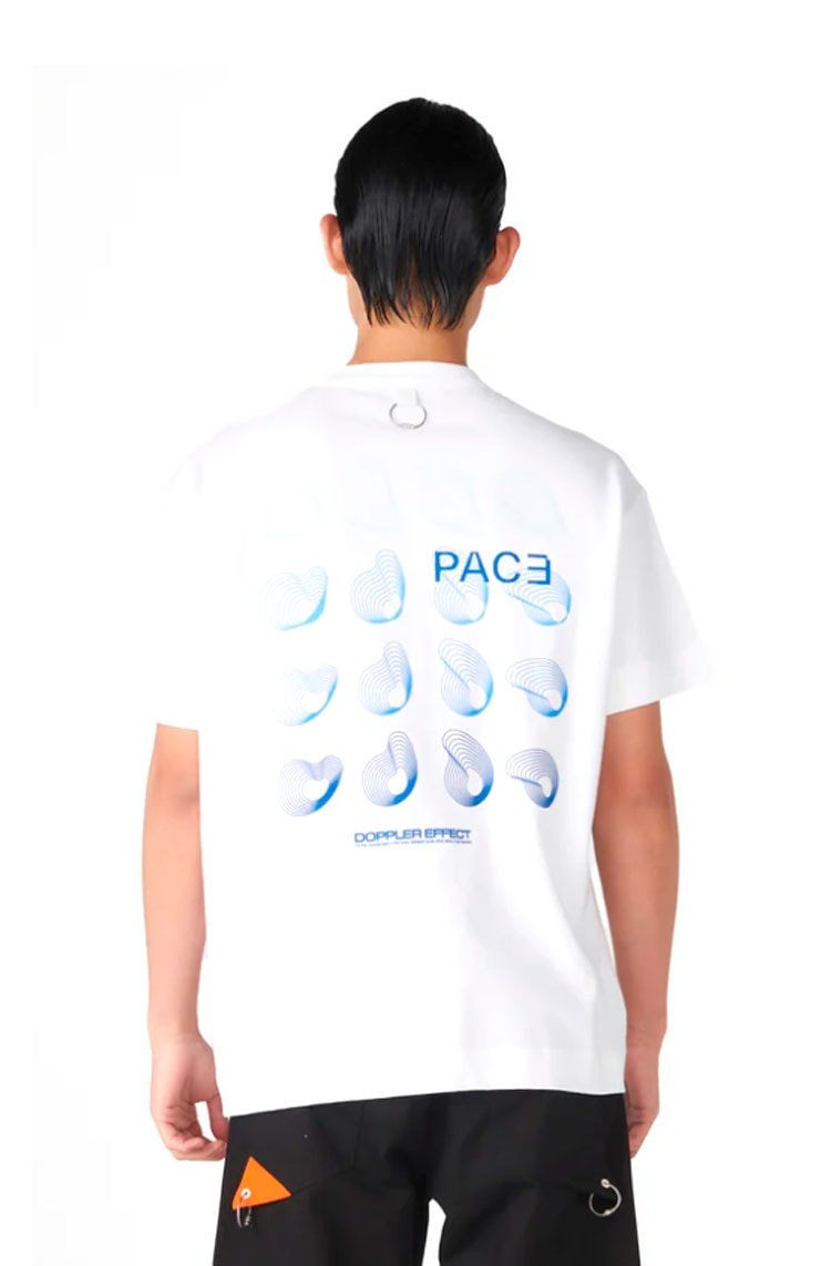 Camiseta PACE Doppler Effect Tee Stone Washed Off - White - NewSkull