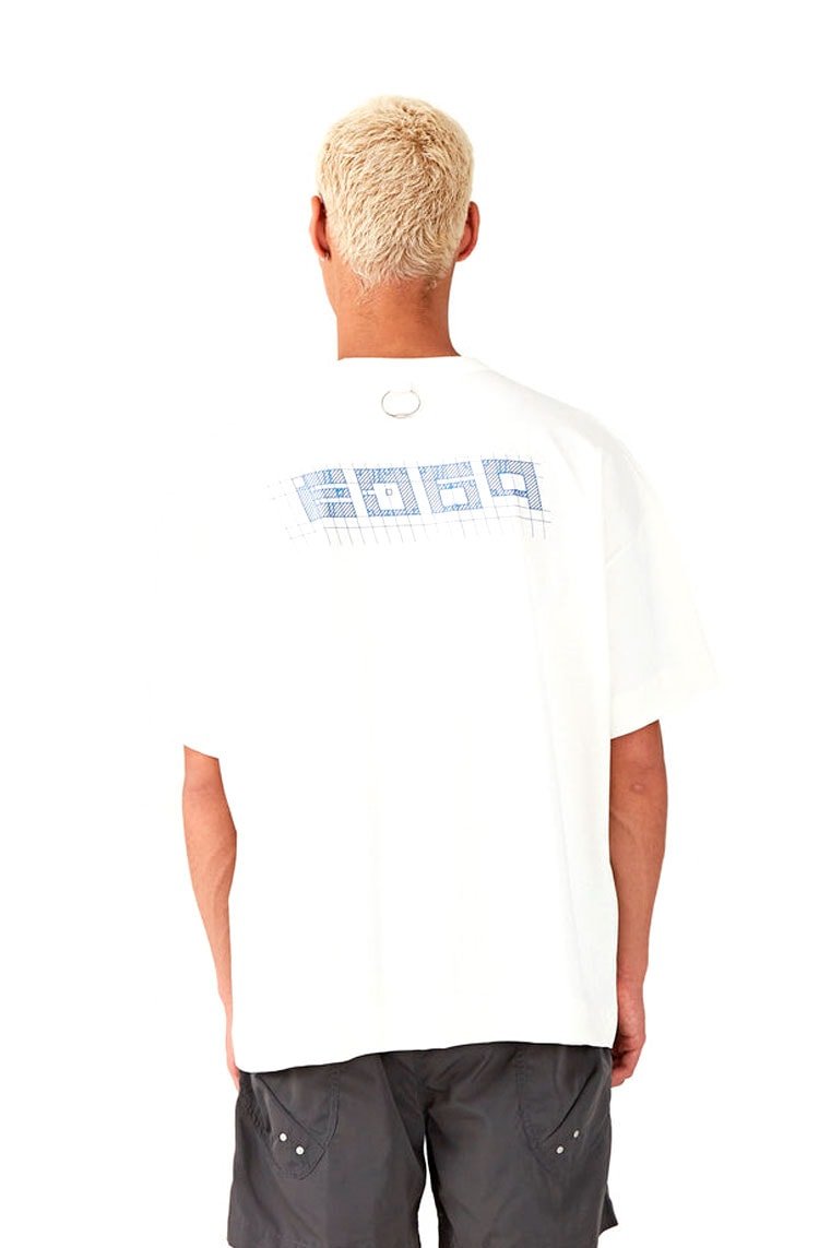 Camiseta PACE GRID Oversized Off White - NewSkull