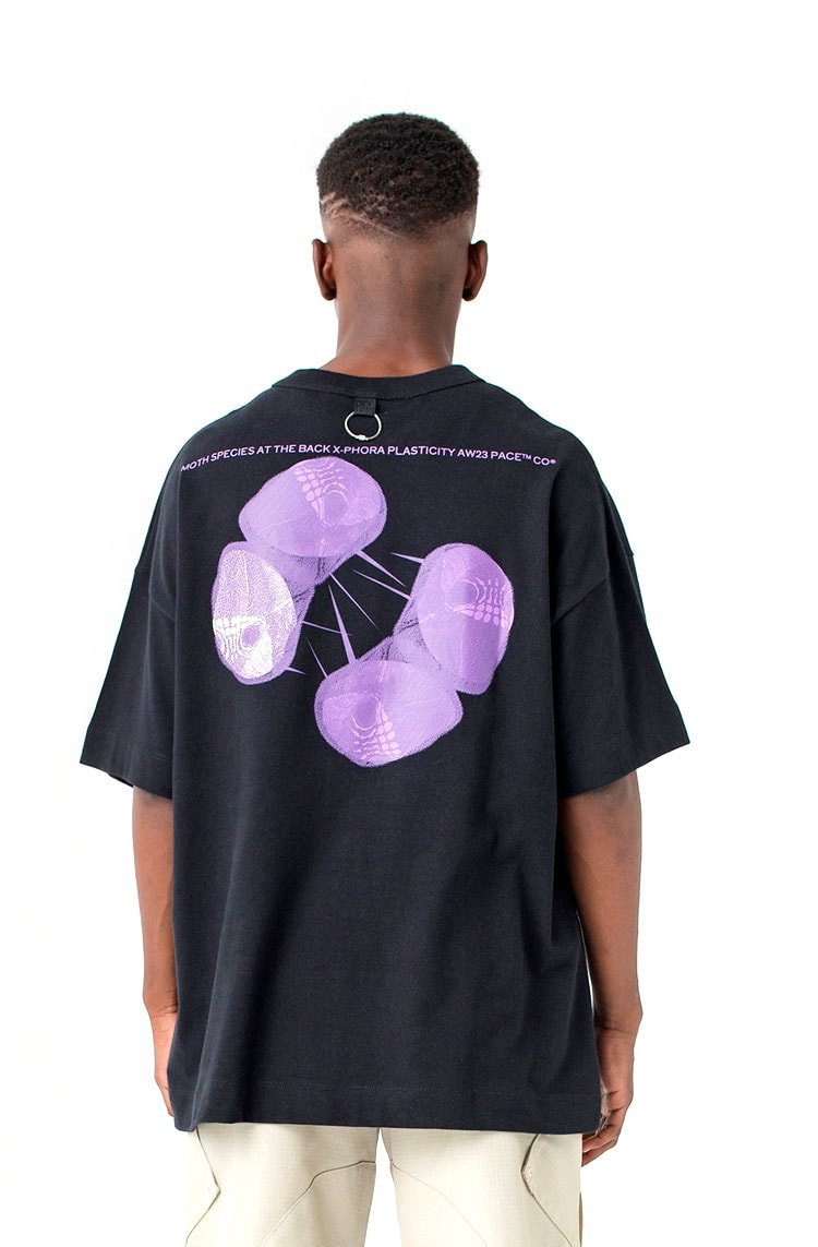 Camiseta PACE Moth Quartet Oversized Preto - NewSkull