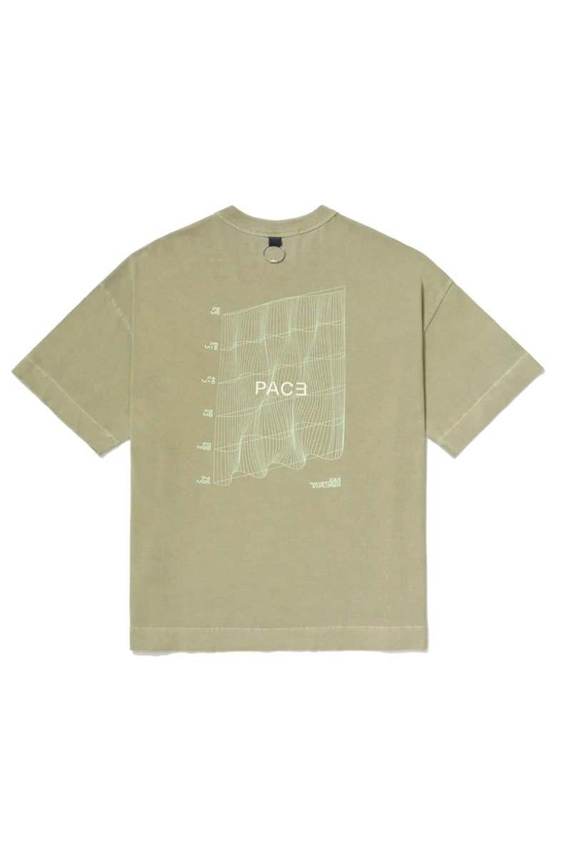 Camiseta PACE Wave Form Oversized Verde - NewSkull