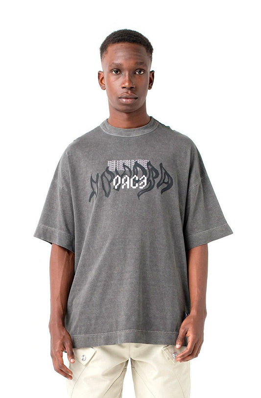Camiseta PACE Xpp Oversized Washed Preto - NewSkull