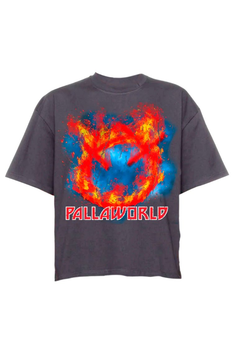 Camiseta Palla Scripture Cinza/Vermelho - NewSkull