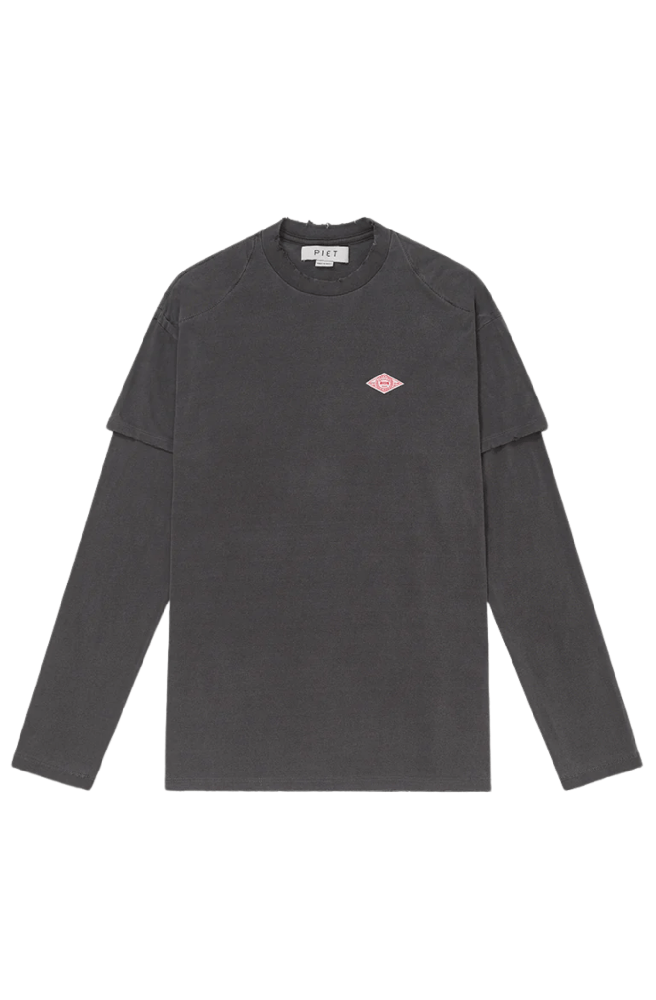 Camiseta Piet Double Long Sleeve Vintage Black - NewSkull