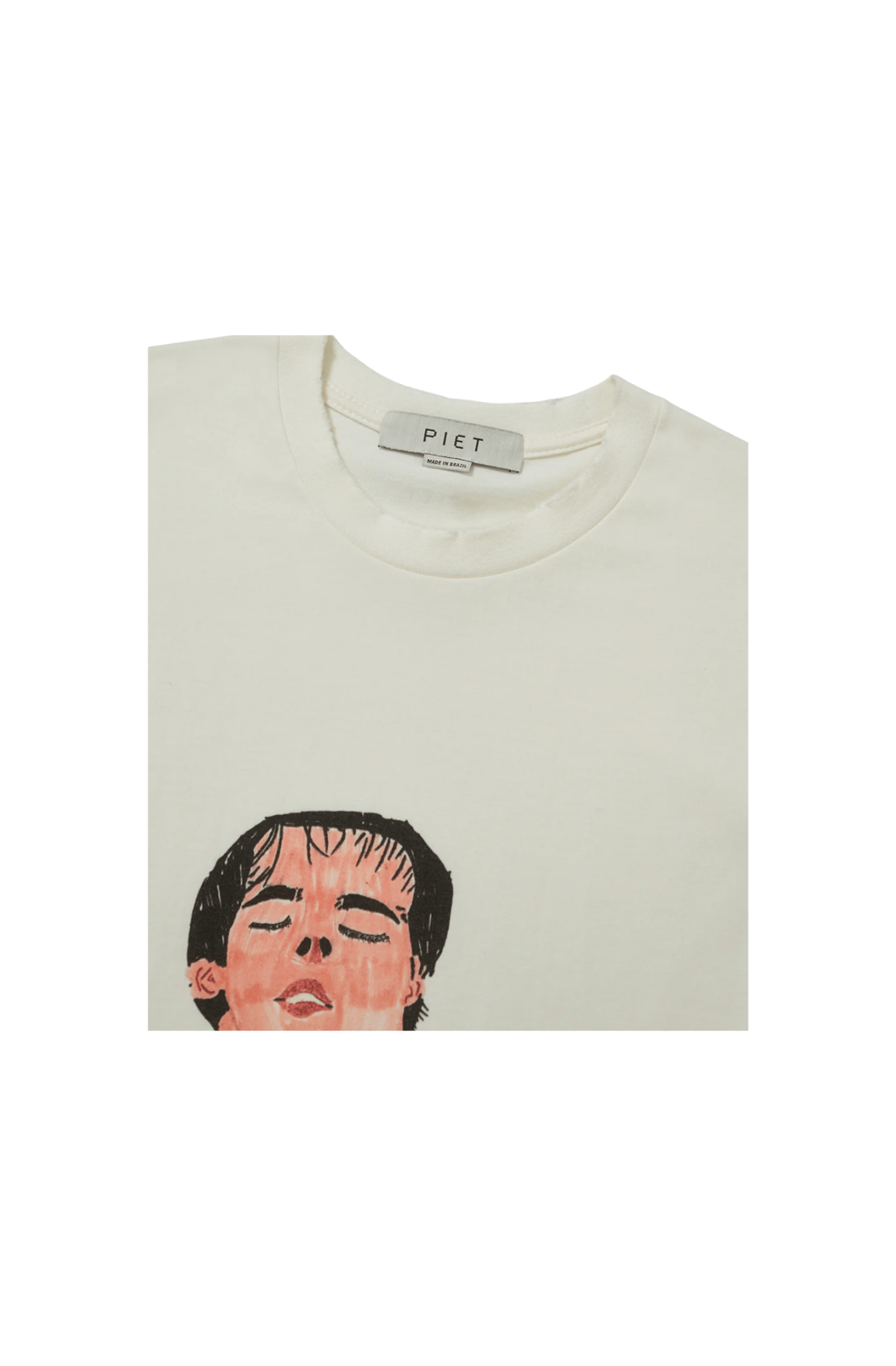 Camiseta Piet Illustrated Relaxed T shirt Branco - NewSkull