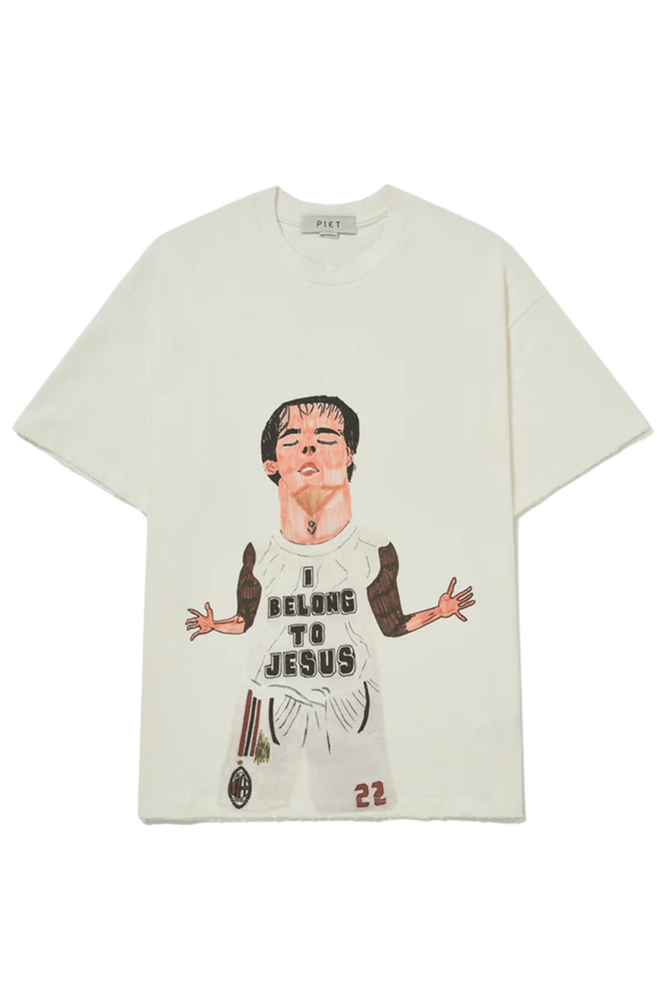 Camiseta Piet Illustrated Relaxed T shirt Branco - NewSkull