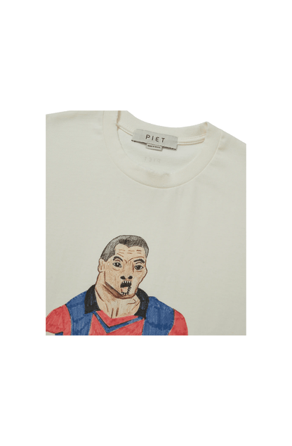 Camiseta Piet Illustrated Relaxed T-shirt Branco - NewSkull