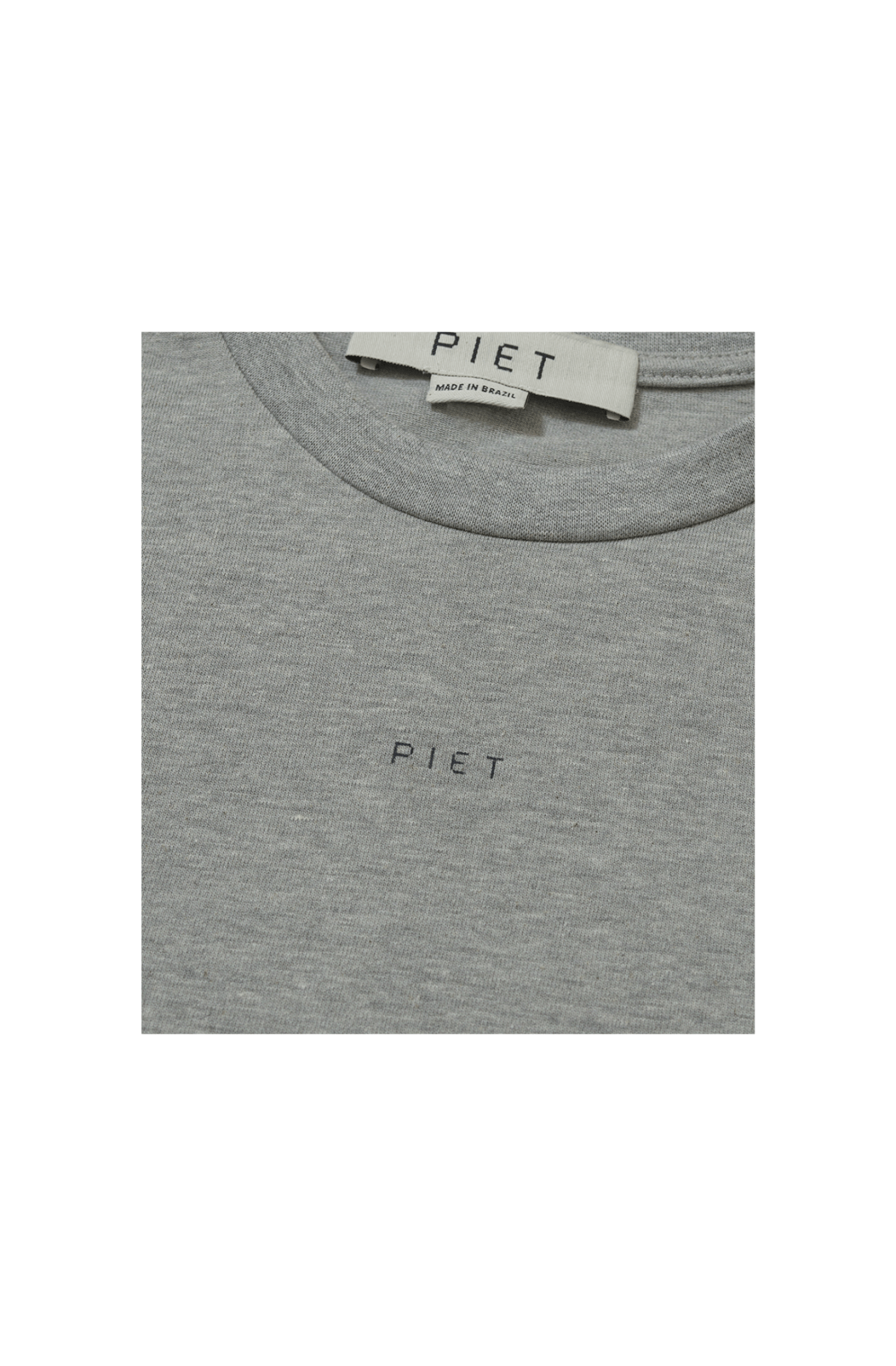 Camiseta Piet Logo T-shirt Cinza - NewSkull