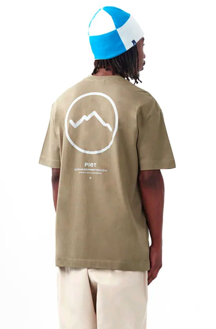 Camiseta Piet Safari Verde/Cinza - NewSkull