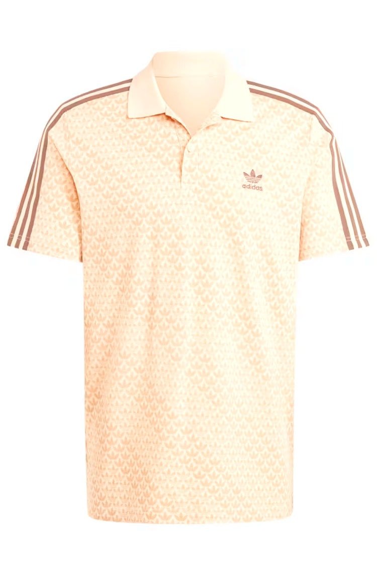 Camiseta Polo Adidas Mono Polo Bege/Marrom IS0250 - NewSkull