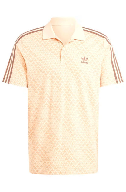 Camiseta Polo Adidas Mono Polo Bege/Marrom IS0250 - NewSkull