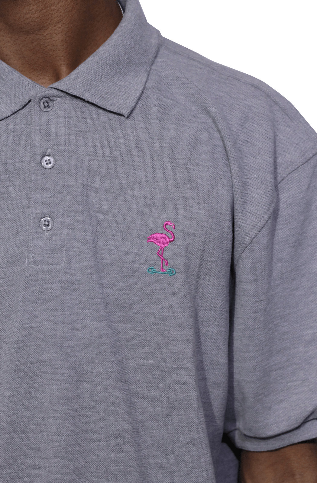 Camiseta Polo Blaze Supply Flamingo Grey Cinza - NewSkull