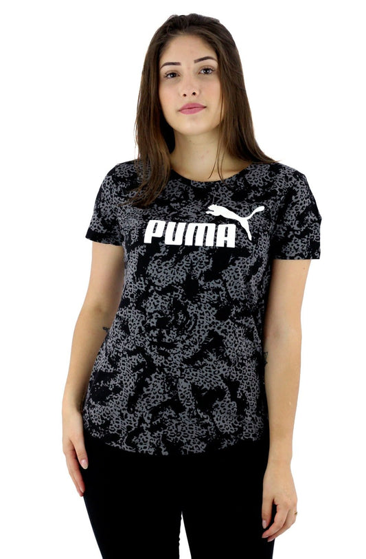 Camiseta Puma Baby Look Elevated Feminina Preta - NewSkull