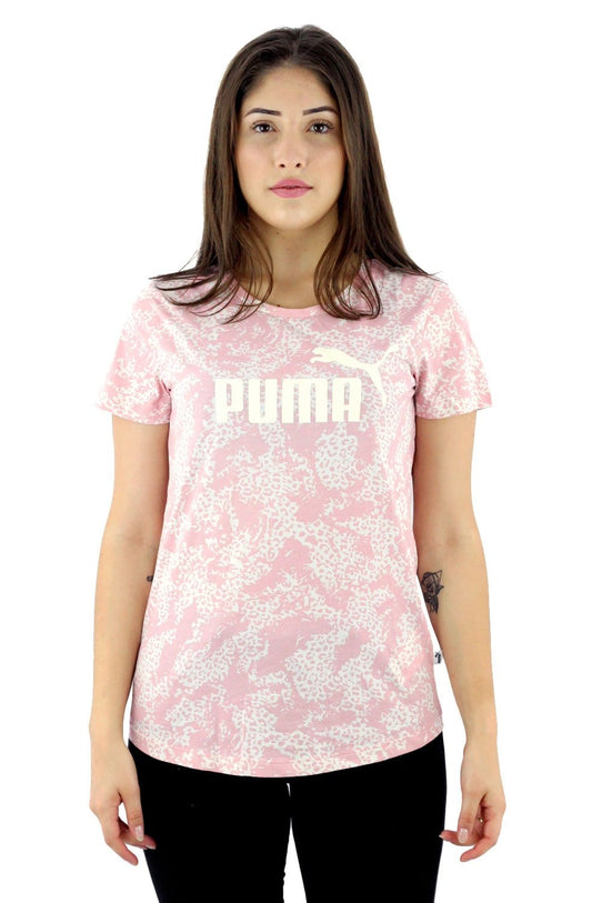 Camiseta Puma Baby Look Elevated Feminina Rosa - NewSkull