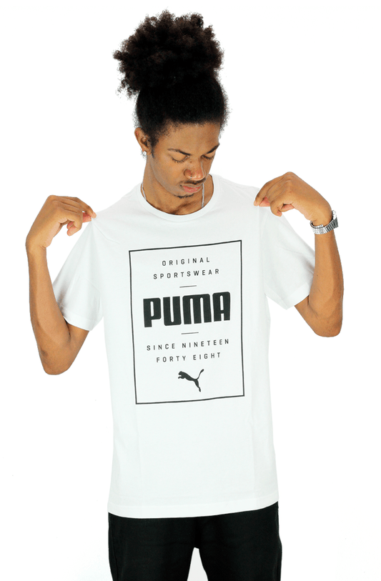 CAMISETA PUMA BOX BRANCA - NewSkull